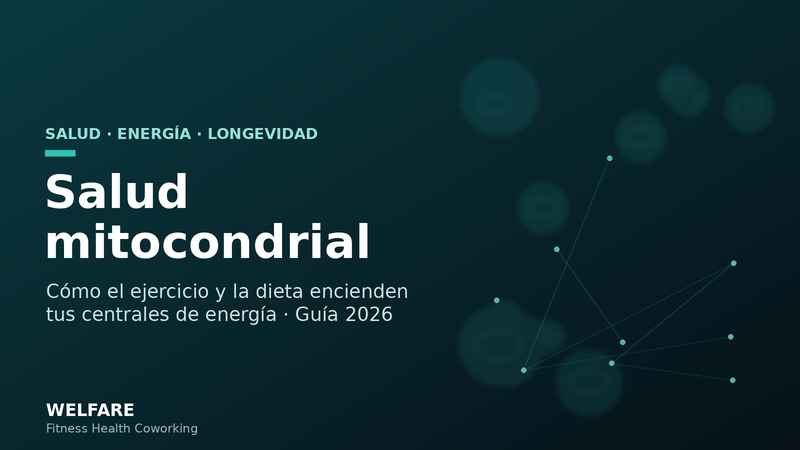 Concepto de salud mitocondrial y energía celular relacionado con el ejercicio y la nutrición